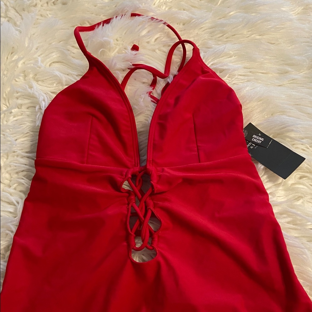 Abercrombie & Fitch Red One Piece size S swimsuit brand new - Picture 3 of 8